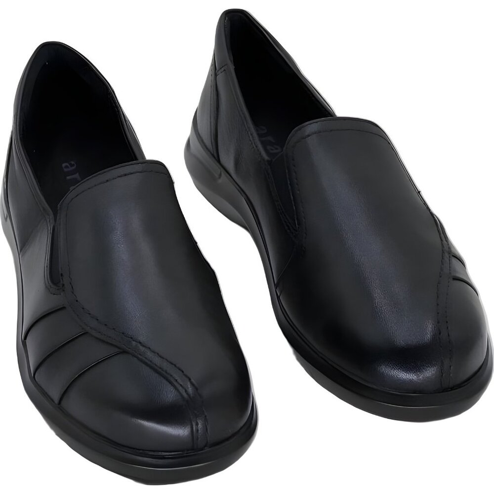 Aravon Faith Slip-On Loafer Black Comfort Flats Women's US 5.5